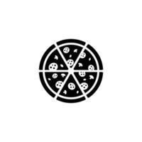 pizza enkel platt ikon vektor illustration