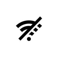 Wifi einfache flache Symbolvektorillustration. WLAN kein Signalsymbol. kein Netzwerksymbol vektor