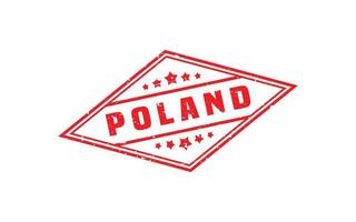 Polen Stempelgummi mit Grunge-Stil auf weißem Hintergrund vektor
