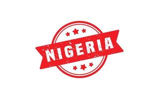 Nigeria-Stempelgummi mit Grunge-Stil auf weißem Hintergrund vektor