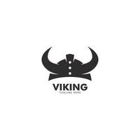 viking hjälm logotyp vektor ikon mall