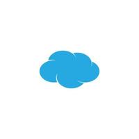 blaues Cloud-Logo-Vektor-Icon-Design vektor