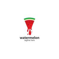 vattenmelon logotyp vektor ikon begrepp