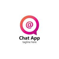 Tal bubbla för chatt app. vektor logotyp design. företag begrepp
