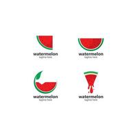 Wassermelone-Logo-Vektor-Icon-Konzept vektor