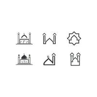Moschee muslimische Symbol Vektor Illustration Design