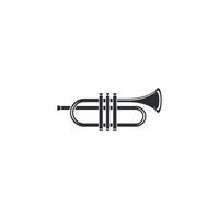 Instrumentales Vektorsymbol für das Trompetenlogo vektor
