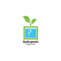 Hydrokultur-Logo-Vektor-Symbol-Illustration vektor