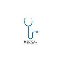 Stethoskop-Logo-Vektorsymbol für medizinische Illustration vektor