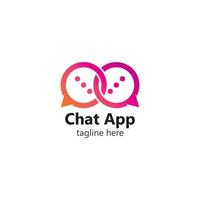 Sprechblase für Chat-App. Vektor-Logo-Design. Geschäftskonzept vektor