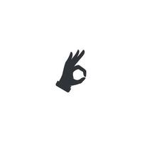 hand gest ikon logotyp enkel mall vektor