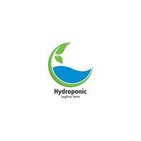 Hydrokultur-Logo-Vektor-Symbol-Illustration vektor