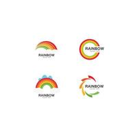 Regenbogen-Logo-Vorlage Vektor-Symbol-Illustration vektor