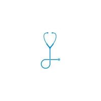 stetoskop logotyp vektor ikon för medicinsk illustration