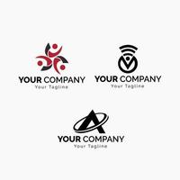 kreativer minimaler Buchstabe ein Logo-Design 2. Premium-Business-Logo. kostenloser Vektor
