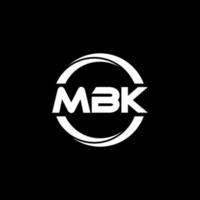 mbk-Brief-Logo-Design in Abbildung. Vektorlogo, Kalligrafie-Designs für Logo, Poster, Einladung usw. vektor