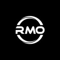 rmo brev logotyp design i illustration. vektor logotyp, kalligrafi mönster för logotyp, affisch, inbjudan, etc.