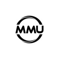 MMU-Brief-Logo-Design in Abbildung. Vektorlogo, Kalligrafie-Designs für Logo, Poster, Einladung usw. vektor