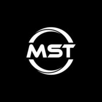 mst brev logotyp design i illustration. vektor logotyp, kalligrafi mönster för logotyp, affisch, inbjudan, etc.