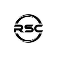 rsc brev logotyp design i illustration. vektor logotyp, kalligrafi mönster för logotyp, affisch, inbjudan, etc.