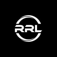 rrl brev logotyp design i illustration. vektor logotyp, kalligrafi mönster för logotyp, affisch, inbjudan, etc.