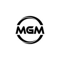 mgm-Brief-Logo-Design in Abbildung. Vektorlogo, Kalligrafie-Designs für Logo, Poster, Einladung usw. vektor