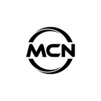 mcn brev logotyp design i illustration. vektor logotyp, kalligrafi mönster för logotyp, affisch, inbjudan, etc.