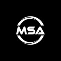 MSA-Brief-Logo-Design in Abbildung. Vektorlogo, Kalligrafie-Designs für Logo, Poster, Einladung usw. vektor