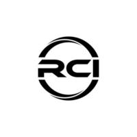 RCI-Brief-Logo-Design in Abbildung. Vektorlogo, Kalligrafie-Designs für Logo, Poster, Einladung usw. vektor