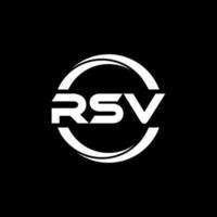 rsv brev logotyp design i illustration. vektor logotyp, kalligrafi mönster för logotyp, affisch, inbjudan, etc.