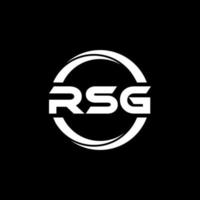 rsg brev logotyp design i illustration. vektor logotyp, kalligrafi mönster för logotyp, affisch, inbjudan, etc.