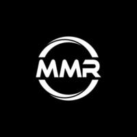 MMR-Brief-Logo-Design in Abbildung. Vektorlogo, Kalligrafie-Designs für Logo, Poster, Einladung usw. vektor