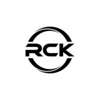 rck brev logotyp design i illustration. vektor logotyp, kalligrafi mönster för logotyp, affisch, inbjudan, etc.