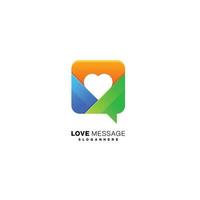 kärlek meddelande logotyp ikon för Ansökan symbol design vektor