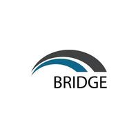 Brückenlogo-Vorlage vektor