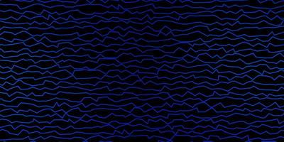dunkelblaues Vektormuster mit gekrümmten Linien vektor
