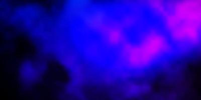 dunkelrosa, blauer Vektorhintergrund mit Cumulus. vektor