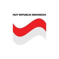 flagge indonesien unabhängigkeit vektor