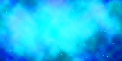 hellblaue Vektorschablone mit Neonsternen vektor