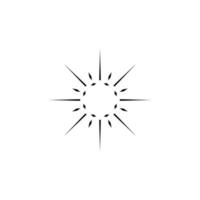 Sonne-Symbol. einfaches stilsommerreise-großes verkaufsplakat-hintergrundsymbol. Sonnenmarken-Logo-Designelement. Sonne T-Shirt bedrucken. Vektor für Aufkleber.