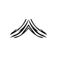 vulkanisk berg ikon. enkel stil vulkanisk berg affisch bakgrund symbol. vulkanisk berg varumärke logotyp design element. vulkanisk berg t-shirt utskrift. vektor för klistermärke.