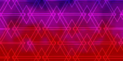 ljuslila, rosa vektorbakgrund med trianglar. vektor