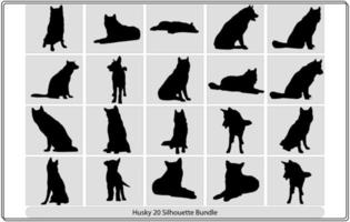 hes silhuett. svart hund silhuett. löpning, stående, gående, Hoppar hundar. isolerat på en vit bakgrund. sällskapsdjur djur. vektor illustration.