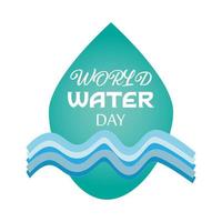 Welt-Wassertag vektor