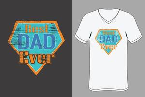 fars dag t-shirt design vektor. bäst pappa någonsin t-shirt design vektor. vektor