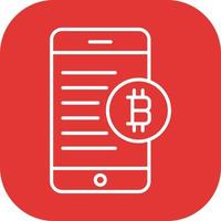Bitcoin-Symbol für mobilen Vektor