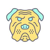 Bulldogge-Vektor-Symbol vektor