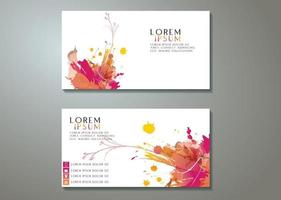 kreatives splash visitenkartendesign, aquarellhintergrund vektor