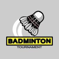 Badminton-Logo-Design-Vektor. Ikone der Badminton-Meisterschaft vektor