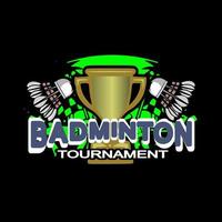 badminton logotyp design vektor. badminton mästerskap ikon vektor